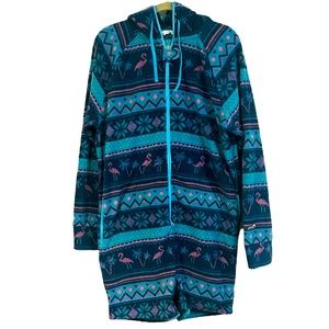 Chubbies Loungewear Fairisle Flamingo 5” Onesie